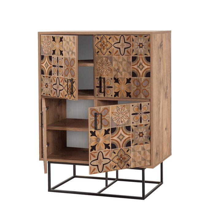 Hanah Home Quantum Solo - Retro Pino Atlántico y Negro